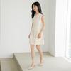 Pure Color Sleeveless A-Line Dress - High-End, Slim Waist, Round Neck Vest Style