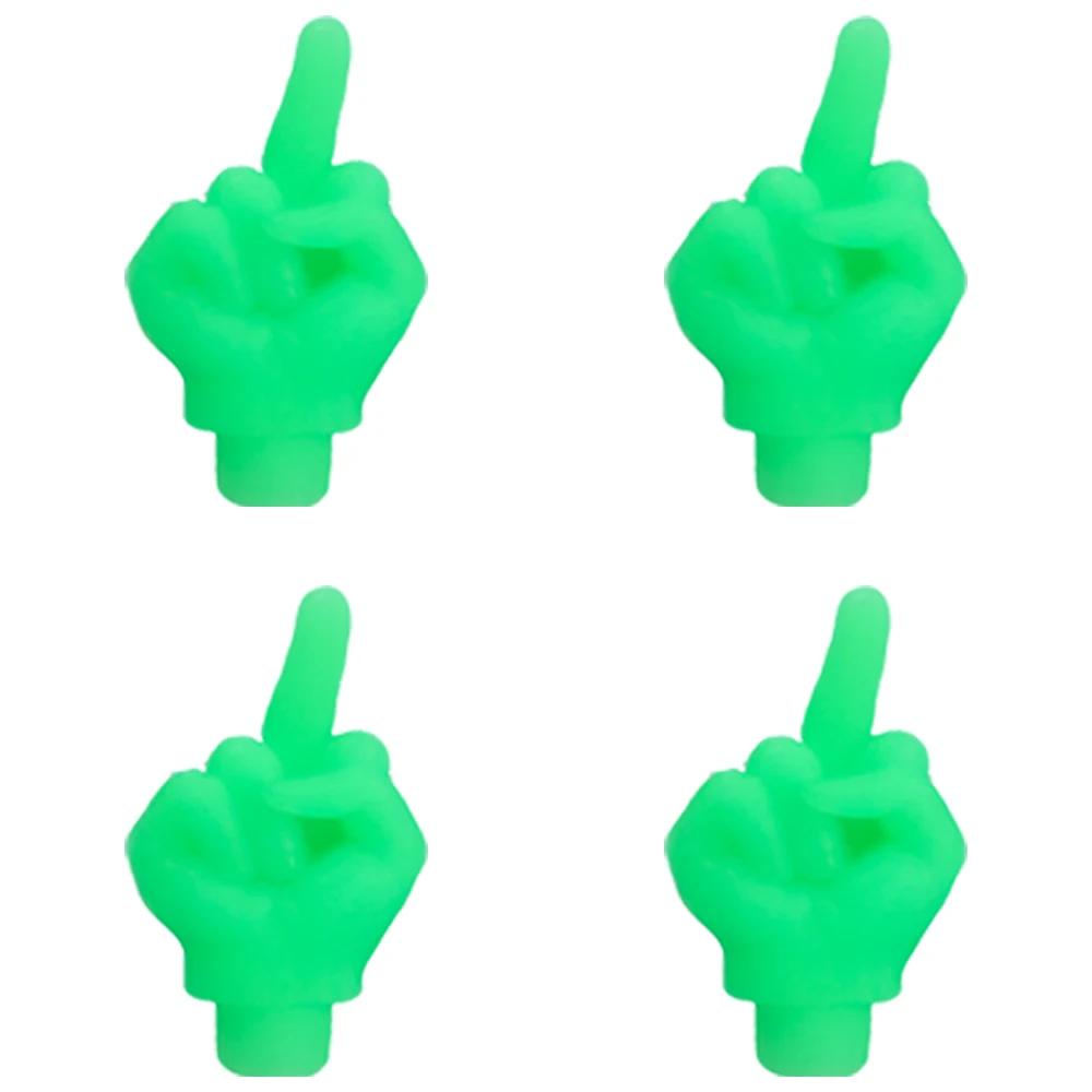 Araba Işıklı Vana Kapakları Araba Motosiklet Lastiği Su Geçirmez Toz Geçirmez Orta Parmak Vana Kapağı Araba Lastiği Göbeği Vana Sapı Işıklı Kapak