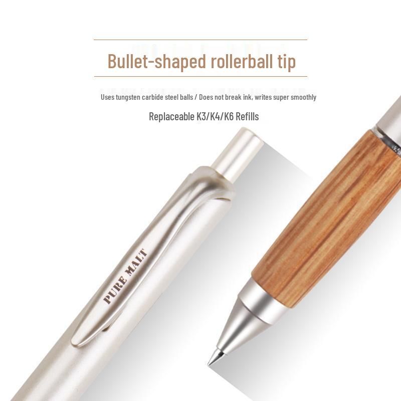 Mitsubishi Uni Black 0.5mm Oak Grip Signature Pen for Office & Exams