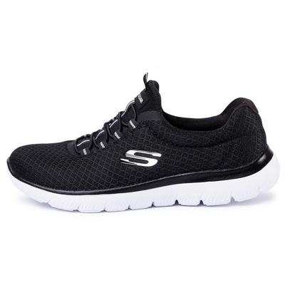 Zapatillas Ligeras de Running con Amortiguación para Mujer Negras Blancas 12980-BKW
