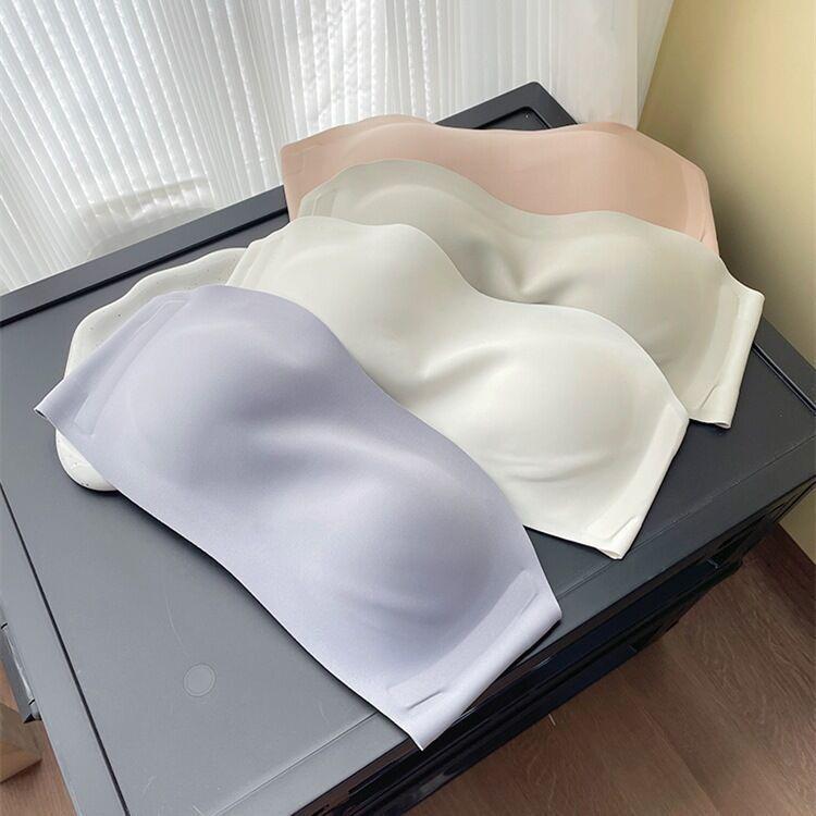 Seamless Japanese Style Strapless Bandeau with Push-Up & Side Support for Women - Non-Slip & Invisible Beautiful Back Bra