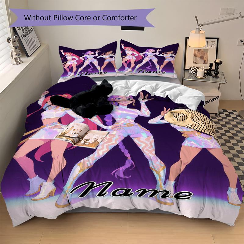 Custom Textile Fantasy Heroes Bedding 3 Piece Set HD Print Duvet Cover Pillowcases for Teens Adult Bedroom Decoration
