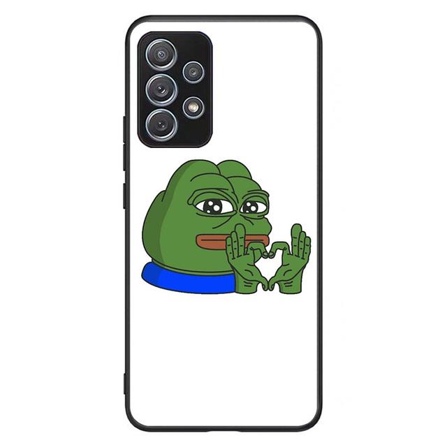 Trauriger Frosch Pepe Meme Muster Handyhülle für Samsung Galaxy A03s A10 A20 A21s A31 A40 A41 A42 A50 A51 A52 A70 A71 A72 A32 A82