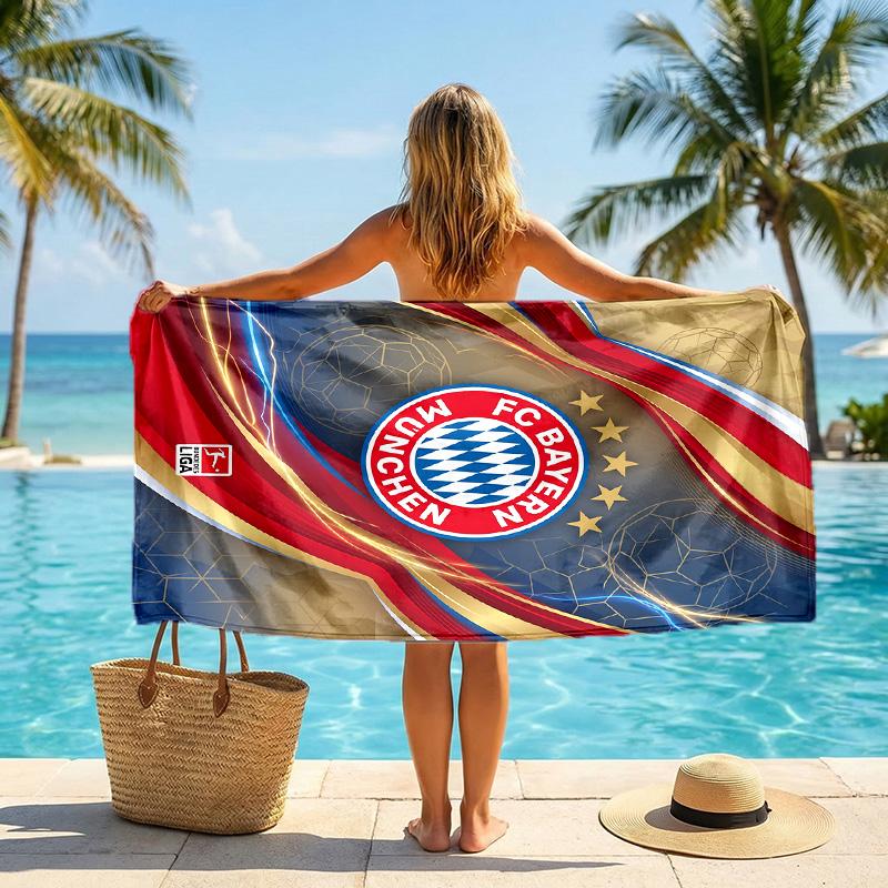 Bayern Munich Print Quick Dry Beach Towel Microfiber Absorbent Portable Travel Swimming Towel