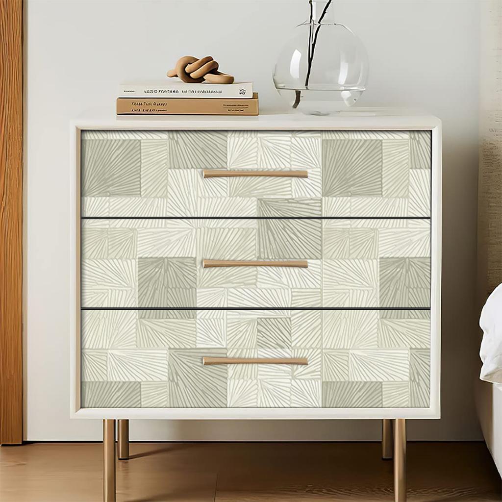 Adesivo de Vinil Autocolante para Armário de Tijolos 3D Xadrez Papel de Parede Autocolante Decoração de Casa para Móveis Papel de Parede Autocolante