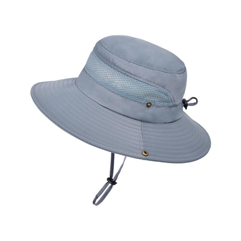 Summer Outdoor Travel Visor Men's Fishing Mountaineering Sun Protection Hat Big Brim Breathable Versatile Convenient Bucket Hat