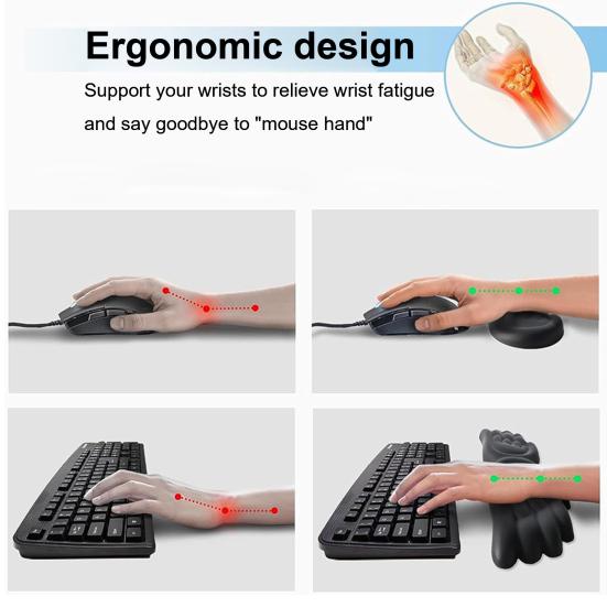 Angel Wing Keyboard Wrist Rest Ergonomic Wrist Support Pad Silicone Mouse Wrist Rest Laptop Wrist Cushion for Office Gaming
