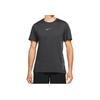 Pro Running Training Letter Print Crew Neck Short Sleeve T-Shirt Men Tops Charcoal DD1828-010
