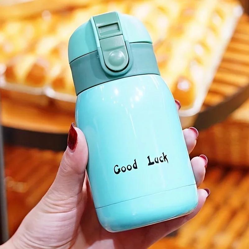 200ml Insulation Cup Student Lady Mini Stainless Steel Insulation Cup Cute Korean Candy Colour Water Cup Portable Simple