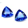 Natural Blue Tanzanite Loose Gemstone 16.80 Ct Trillion Cut Pair for Jewelry Making and Crafts