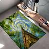 "Nature Tree Spiral Sky Forest Themed Decorative Living Room Carpet" Suitable for Use As an Anti-slip for Living Room Bedroom Sofas