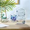 Regalo Cristiano Religione Santa, Fiori Farfalla Viola, Regalo Ispiratore, Con Versetti Biblici e Preghiera Decorazione Desktop Cristiana per Donne, Asilo