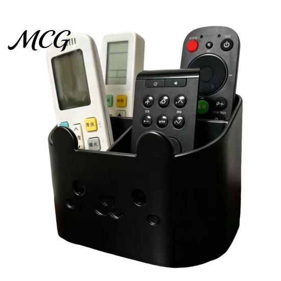 Desktop Storage Caddy 3D Printed Remote Control Holder, Animal Design Box Rabbit Organizer for Desk, 4-Compartments TV