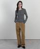 WEDNESDAYOASISFORWOMEN Vero Ribbed Henley Neck Knit_Gray(Wcb6Kn115)