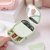 Travel Jewelry Case with Mirror And Comb Portable Compartmented Jewelry Storage Box Mini Jewelry Organizer for Women Earrings Small Accessories