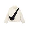 Colorblock Large Logo Casual Sport Warm Faux Fur Jacket Women Jackets White DM1760-238