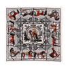 POBING Luxury Brand Silk Scarf Women Tame Horse Print Square Scarves Wraps Female Large Hijab Big Shawl Neckerchief 130CM