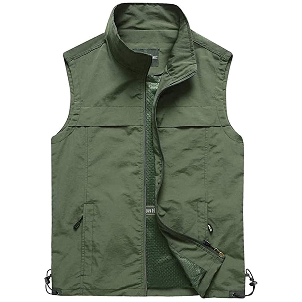 

DUZTELYI Outdoor Mesh Vest for UV Fishing Vest for Mountain and and DU660 Men s Vest, Photographers, Quick-Drying, Breathable, Protection, зелёный
