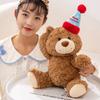Adorable Bear Teddy Plush Toy Birthday Cap Bear Kids Gift Stuffed Animal Doll