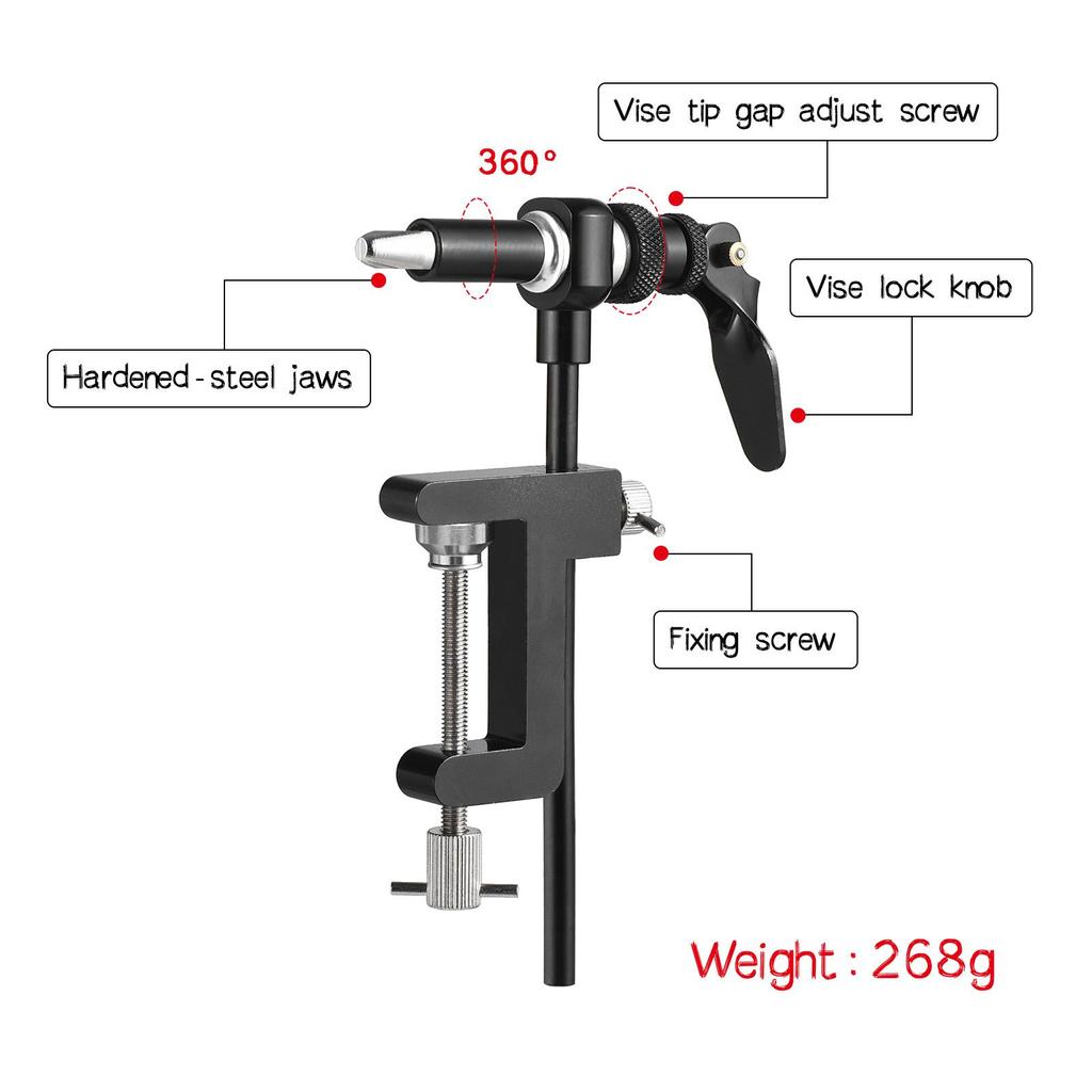 Imadło do wiązania much Narzędzie Bezpieczne Mocowanie Hak Wędkarski Zacisk C Imadło do Wiązania Zestaw Narzędzi do Wędkarstwa Muchowego