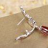 Latest Hot Brand Vintage Earrings for Women Luxury Jewelry Fashion Water Drop Eardrop Pure 925 Sliver Lady Party Stud Earrings