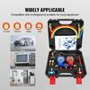 Complete Car Maintenance Tool Easy to Use for R22 R134 R404 R410 Refrigerants & Double Ranges Pressure Monitoring