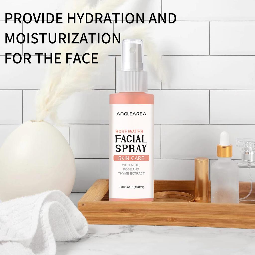 Rosewater Women's Moisturizing Mist 100ml Hydrating Makeup Setting Nourishing Moisturizing Nourish Hydrate Smooth and Delicate