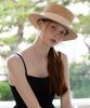 Tatiana Ardennes Ribbon Band Natural Raffia Boater Hat Ht8198 Ivory