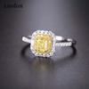Lindon Classic Copper Alloy Zircon Ring Ladies Jewelry Wedding Promise Party Gift