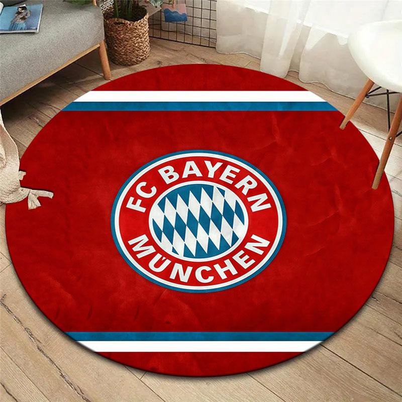 FC Bayern Munchen Round Area Rug,Carpet Rug for Living Room Bedroom Sofa Playroom Decor,Non-slip Floor Mat