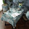 Green Oil Painting Print Rectangle Dirty Resistant Machine Washable Stylish Holiday Tablecloth Table Cover Thanksgiving Table Decoration