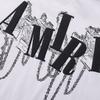 738 Amiri 2025 Summer New Men's and Women's Loose High Quality Cotton Plus Size T-shirt Couple T-Shirt