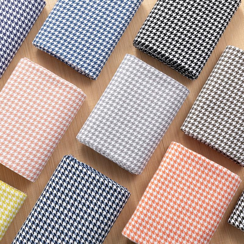 Houndstooth Polyester Linen-like Thick Sofa, Car Seat Cover & Pillowcase Fabric