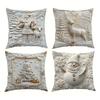 4Pcs Christmas Pillow Cover Santa Reindeer Snowman Tree Cushion Cover Decorative Square Throw Pillow
