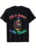 La vie est plus belle avec des notes de musique Symbole Tie Dye T-shirt Musicien