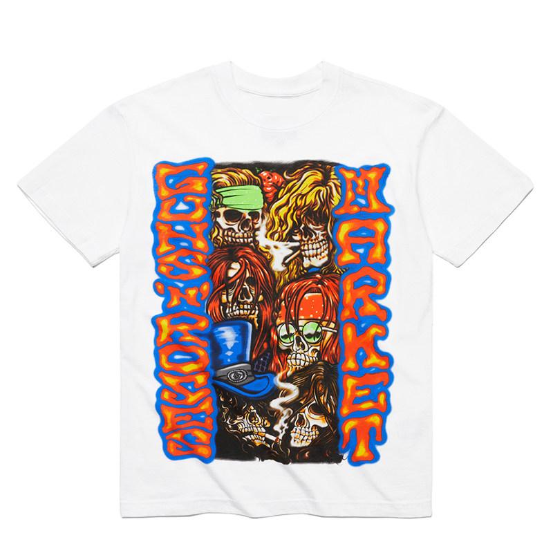 Pop 2026 Neues Design GUNS N ROSES Band Herren Retro Locker Ärmeliges T-Shirt