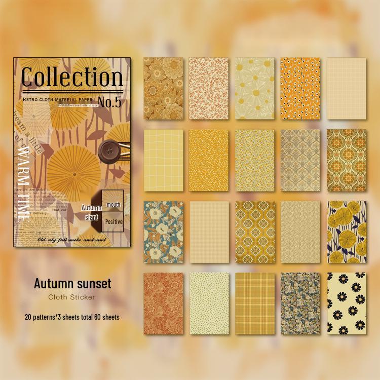Ретро-дневник Yuxian, художественная основа - 60 листов, 6 стилей