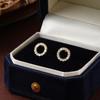 Minimalist Circle Stud Earrings with Embedded Crystals Lightweight Design Classic Style Suitable for Everyday Wear and Office Use Women Jewelry