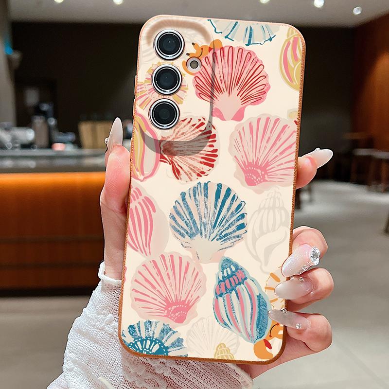 Turtle Fish Print Case For Samsung A57 A37 A17 A56 A36 A16 A55 A35 A15 A54 5G S21 FE S22 S23 S24 Plus S25 S26 Ultra Leather Texture Silicone Cover