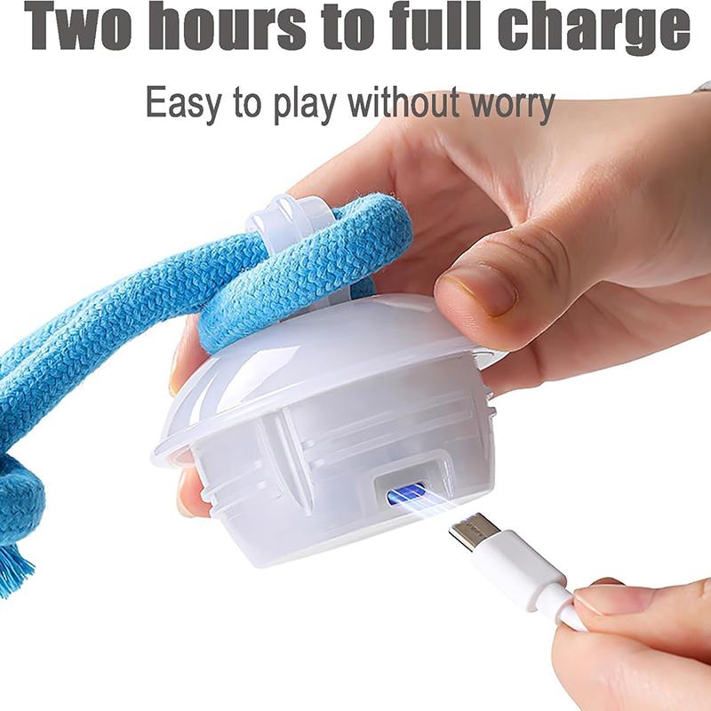 Bite-Resistant Electric Toy Ball For Dogs Automatic Bouncing Led Lighting Electric Jumping Ball Interactive Dog Ball