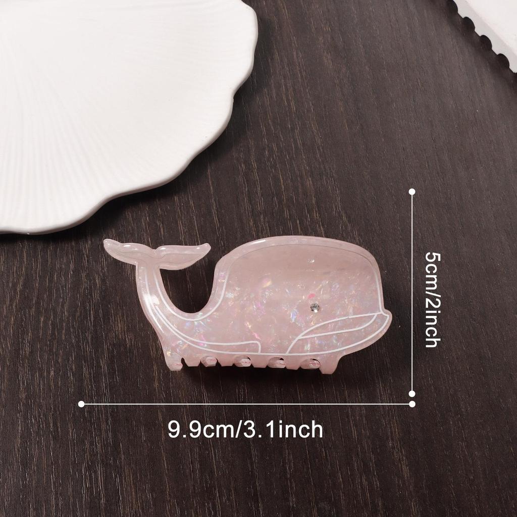 Bamboo Yao Ocean-Style Whale & Seashell Hair Clip
