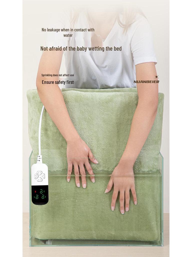 Flannel Electric Heating Blanket with Dual Control for Single to Triple Use