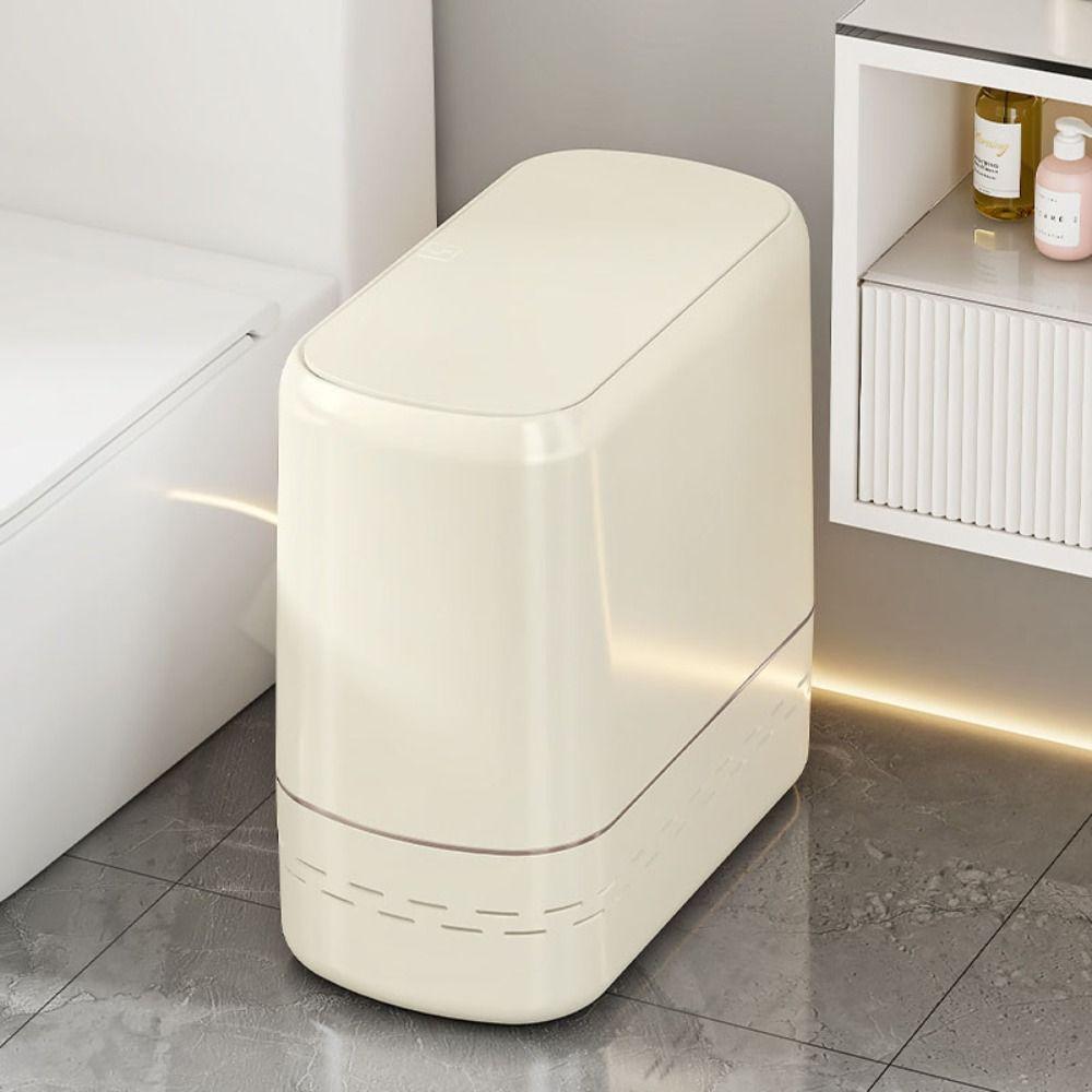 Storage Bucket Waterproof Bin Thickened Desktop Garbage Bin Sealed Trash Can  Kitchen