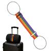 Regenbogen Verstellbarer Kofferriemen 2-in-1 Verbinder & Anti-Rutsch-Gurt zum Sichern & Tragen mehrerer Koffer, Rucksäcke, Taschen