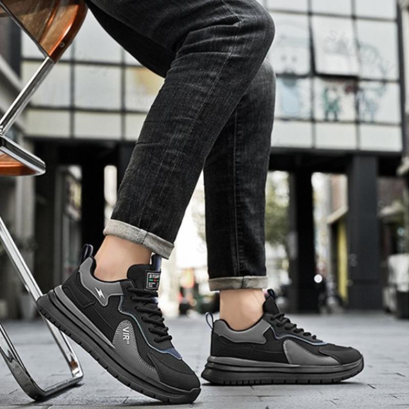 Fashion 2025 Spring Men's Low Top Thick Sole Casual Shoes Mesh Breathable Fashion Trend Sports Shoes Comfortable Lace-up Chunky sneakers