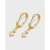 S925 Sterling Silver Zircon Korean Fine Earrings 18k Gold Plated Women Designer Hoop Earrings Jewelry Women Gift