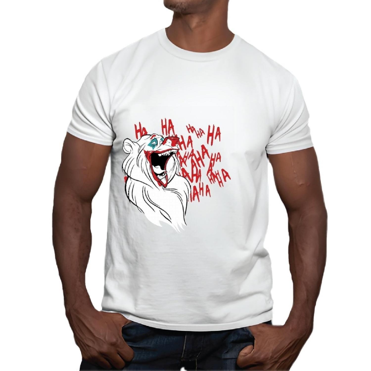 A polar bear with its face painted like a clown for Polar Bear lovers Men Women White Multicolor T shirt S