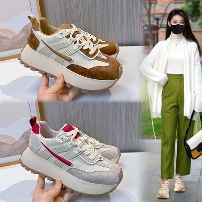 Absorbent Sole Leather Forrest Gump Shoes Women's 2026 Spring Platform Sole Sports Shoes Women's Shoes High Tide Shoes