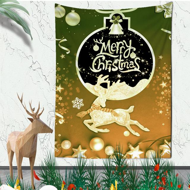 Christmas Atmosphere Tapestry Celebrate Festival Christmas Tree Living Room Home Wall Background Hanging Decorative Tapestry