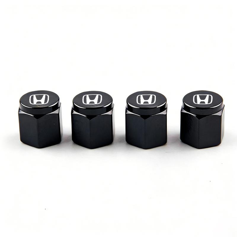 

4pcs Metal Car Emblem Wheel Tire Valve Cap Tyre Air Cover DustProof Case For Honda Civic Accord Vezel Fit CR-V City CRZ Jazz HRV